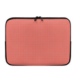Pastel Red And Grey Tattersall Print Laptop Sleeve