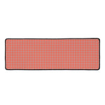Pastel Red And Grey Tattersall Print Long Kitchen Mat
