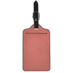 Pastel Red And Grey Tattersall Print Luggage Tag