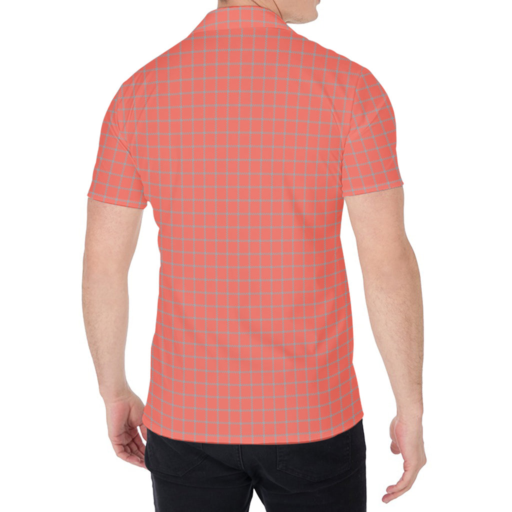 Pastel Red And Grey Tattersall Print Men's Shirt