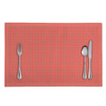 Pastel Red And Grey Tattersall Print Placemat