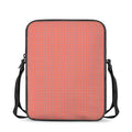Pastel Red And Grey Tattersall Print Rectangular Crossbody Bag