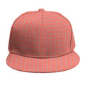Pastel Red And Grey Tattersall Print Snapback Cap