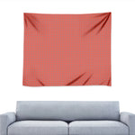 Pastel Red And Grey Tattersall Print Tapestry
