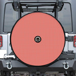 Pastel Red And Grey Tattersall Print Tire Cover With Camera Hole