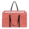 Pastel Red And Grey Tattersall Print Utility Tote Bag