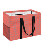 Pastel Red And Grey Tattersall Print Utility Tote Bag