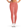 Pastel Red And Grey Tattersall Print Women's Leggings