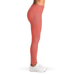 Pastel Red And Grey Tattersall Print Women's Leggings