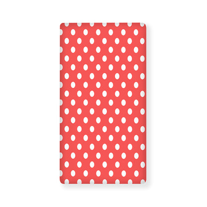 Pastel Red And White Polka Dot Print Baby Crib Sheet