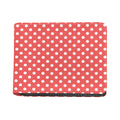 Pastel Red And White Polka Dot Print Bifold Wallet