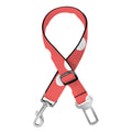 Pastel Red And White Polka Dot Print Dog Seat Belt