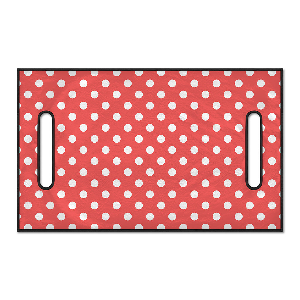 Pastel Red And White Polka Dot Print Golf Cart Seat Cover