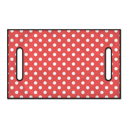 Pastel Red And White Polka Dot Print Golf Cart Seat Cover