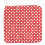 Pastel Red And White Polka Dot Print Hand Towel