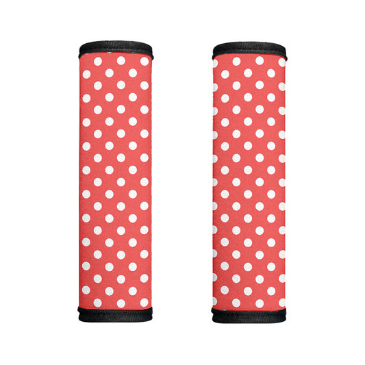 Pastel Red And White Polka Dot Print Handle Covers