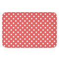 Pastel Red And White Polka Dot Print Indoor Door Mat