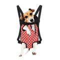 Pastel Red And White Polka Dot Print Pet Carrier Backpack