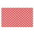 Pastel Red And White Polka Dot Print Polyester Doormat