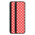 Pastel Red And White Polka Dot Print Refrigerator Handle Covers