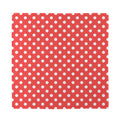 Pastel Red And White Polka Dot Print Silk Bandana
