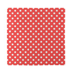Pastel Red And White Polka Dot Print Silk Bandana