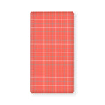 Pastel Red Tattersall Pattern Print Baby Crib Sheet