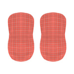 Pastel Red Tattersall Pattern Print Bar Stool Covers