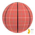 Pastel Red Tattersall Pattern Print Basketball