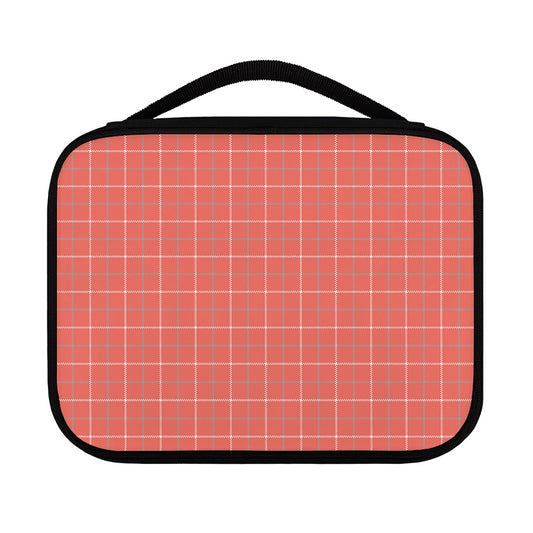 Pastel Red Tattersall Pattern Print Classic Bible Case