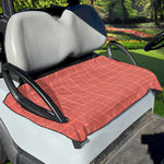 Pastel Red Tattersall Pattern Print Golf Cart Seat Cover