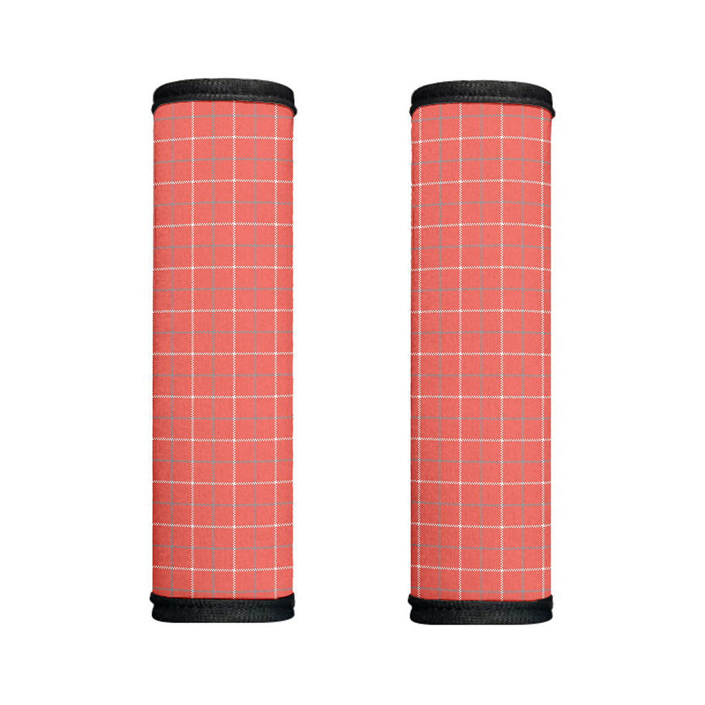 Pastel Red Tattersall Pattern Print Handle Covers