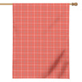 Pastel Red Tattersall Pattern Print House Flag