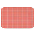 Pastel Red Tattersall Pattern Print Indoor Door Mat