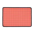 Pastel Red Tattersall Pattern Print Kitchen Mat