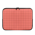 Pastel Red Tattersall Pattern Print Laptop Sleeve