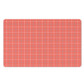 Pastel Red Tattersall Pattern Print Polyester Doormat