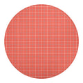 Pastel Red Tattersall Pattern Print Round Blanket