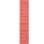 Pastel Red Tattersall Pattern Print Table Runner