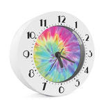 Pastel Spiral Tie Dye Print Alarm Clock
