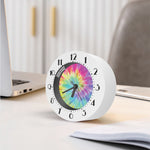 Pastel Spiral Tie Dye Print Alarm Clock
