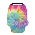 Pastel Spiral Tie Dye Print Baby Seat Cover