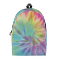 Pastel Spiral Tie Dye Print School Backpack