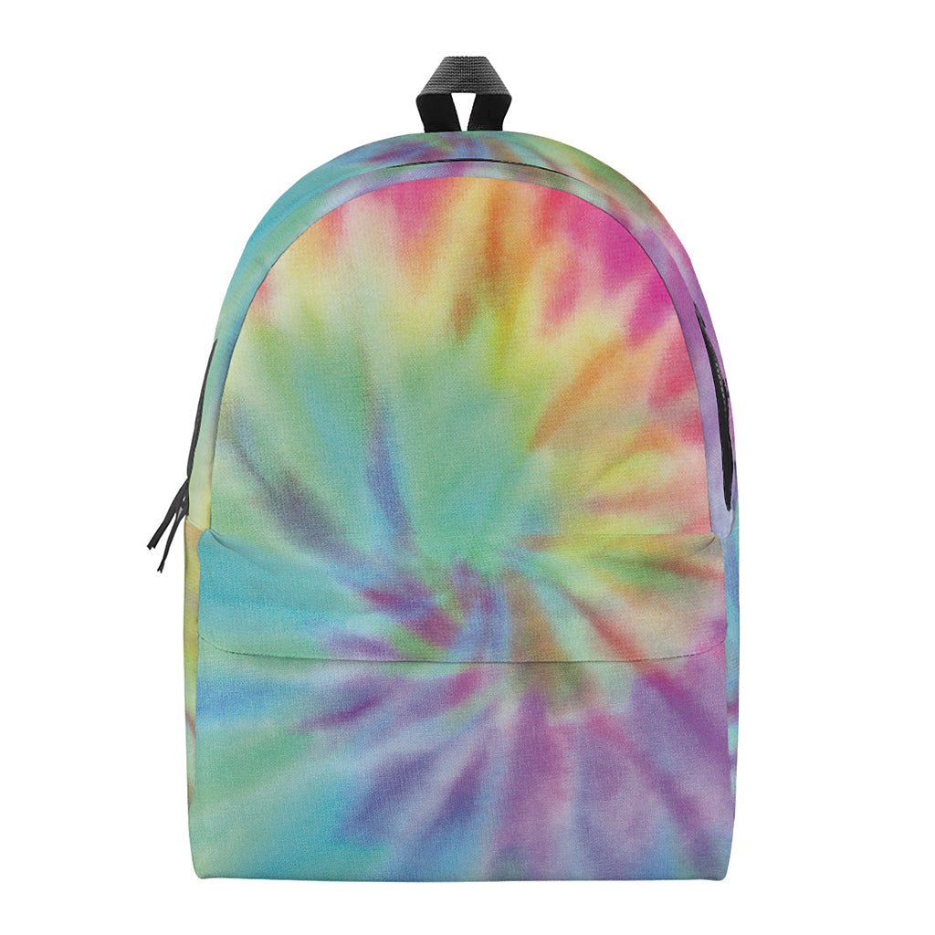 Pastel Spiral Tie Dye Print Backpack