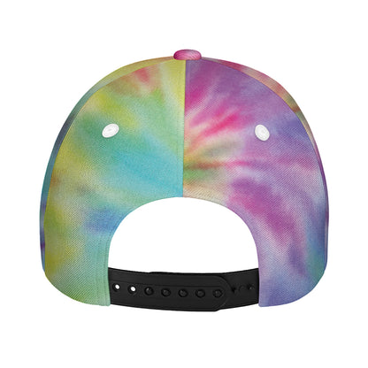 Pastel Spiral Tie Dye Print Baseball Cap
