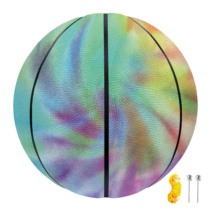 Pastel Spiral Tie Dye Print Basketball
