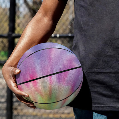 Pastel Spiral Tie Dye Print Basketball