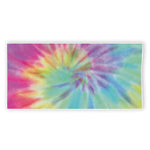 Pastel Spiral Tie Dye Print Beach Towel