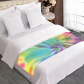 Pastel Spiral Tie Dye Print Bed Runner