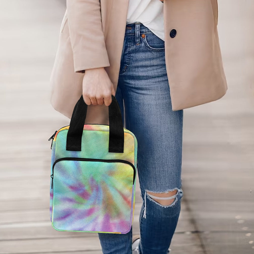 Pastel Spiral Tie Dye Print Bible Tote Bag